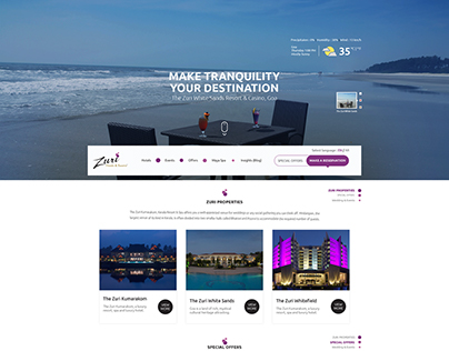 Zuri Hotel Home page