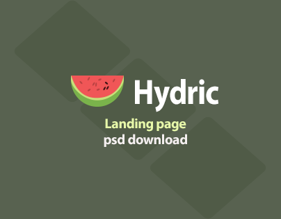 Hydric landing page - free psd download