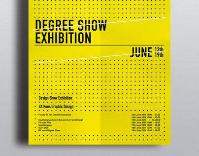 Degree Show Exhibition Poster : Southampton Solent 2014