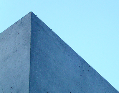 corner in the blue sky with concrete