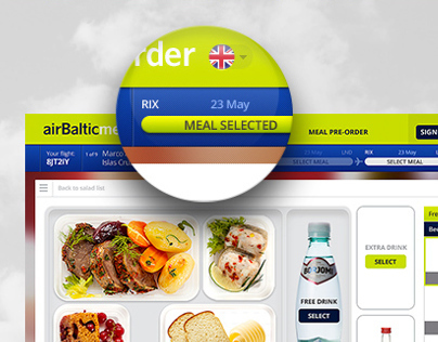 airBaltic Meal - flights meal preorder system