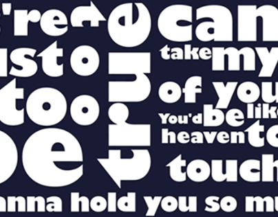 Kinetic Typography - CAN'T TAKE MY EYES OFF YOU