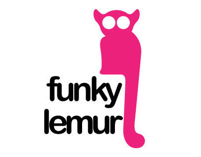 Funky lemur logo concept