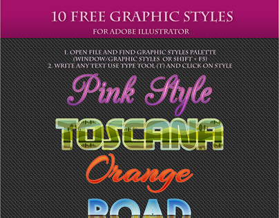 10 FREE Colorful Graphic Styles for Adobe Illustrator