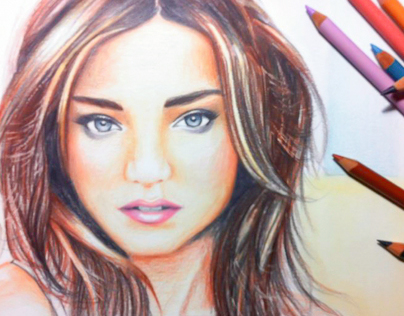 Miranda Kerr Coloured Pencil Portrait