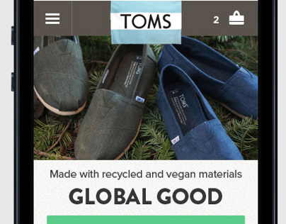 TOMS Shoes Responsive Site