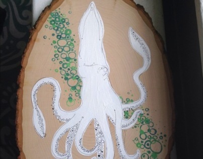 Squid on Wood