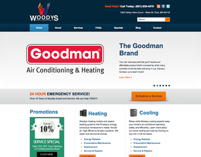 Professional HVAC Service Website