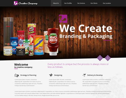 Single Page website of a designing and printing cpmpany