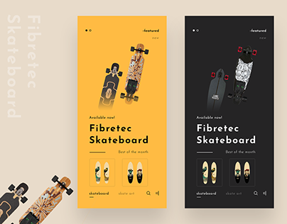 Skateboard Graphics eCommerce app design