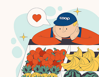 Coop Supermarket: Illustrations & Animations