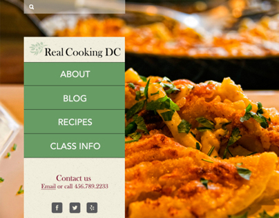 Real Cooking DC website design