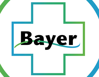 Reconstrução da logotipo da empresa Bayer.