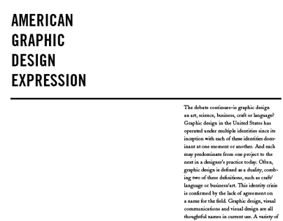 American Graphic Design Expression