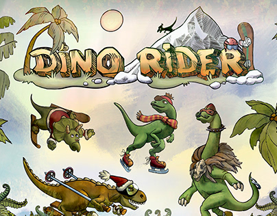 Dino Rider Stiker pack