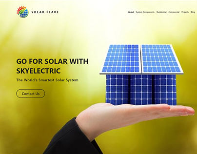 Solar Flare Website UI Design