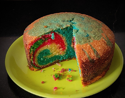 Rainbow 🌈 Cake
For Festival of Colours Holi