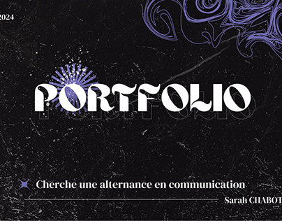 Portfolio 2024 - Sarah CHABOT