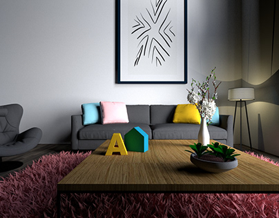 Triadic colour scheme interior design