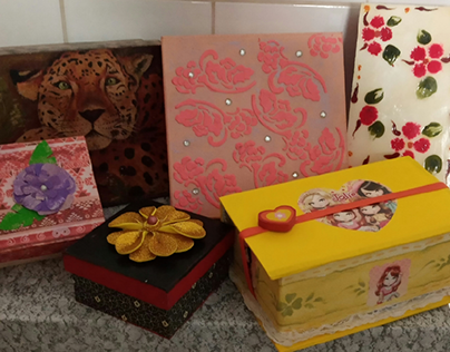Caixas para presentes decoradas