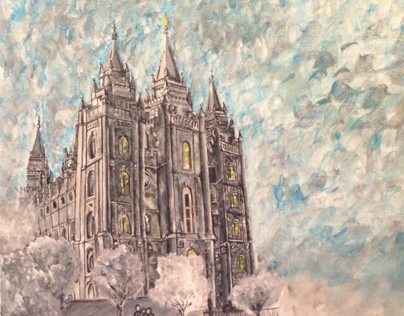 Salt Lake City Temple painting commission.