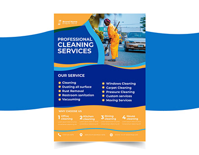 cleaning service flyer template design