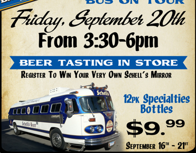 Schell's Brewing Company Bus Tour Poster