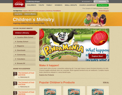 Group Children's Ministry Page