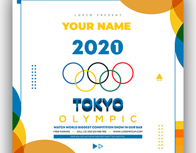 International Olympic game social media post design