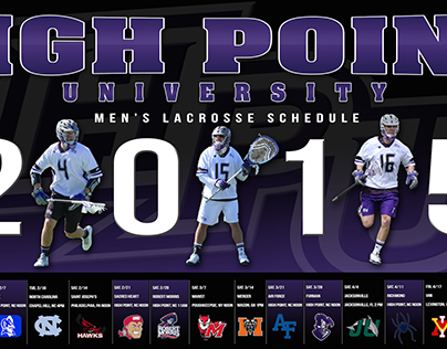 High Point University Athletic Schedule Posters