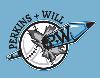 Perkins + Will Softball Logo