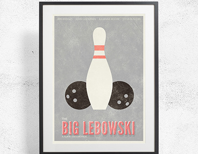 Big Lebowski - minimal movie poster.