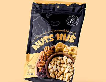 NUTS HUB Pouch Label Design