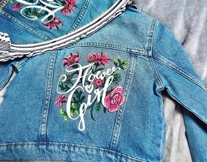 Hand painted Jean-jacket