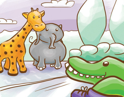 Children's Book Illustration: "Zürafa Zü'nün Atkısı"