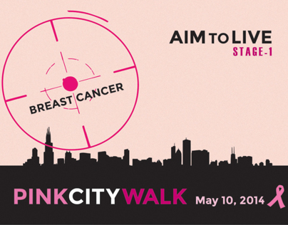 AIM TO LIVE Breast Cancer Awareness Print Design
