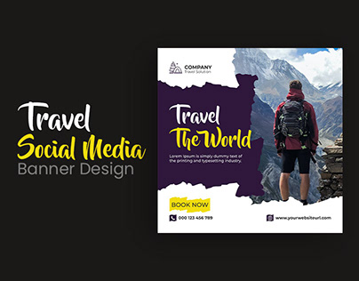 Travel social media banner