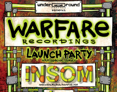Warfare recordings Launch party + logo