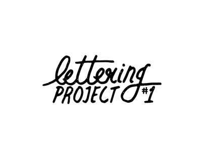 Lettering Project #1