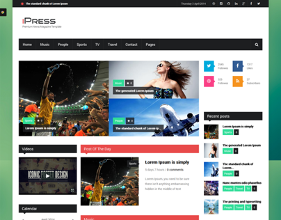  iPress - Responsive News/Magazine Drupal theme 