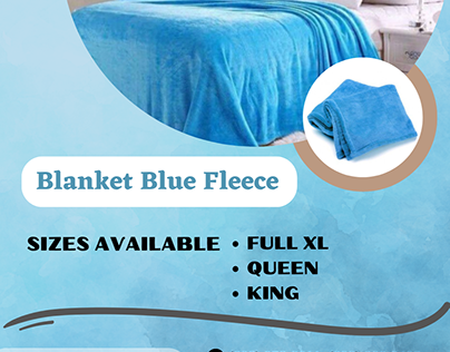Blanket Blue Fleece for Hotels & Motels