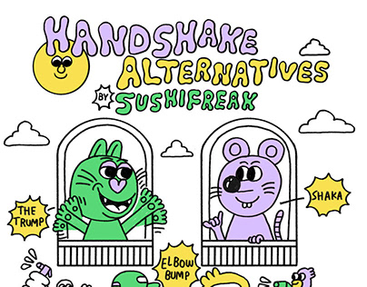 Covid-19 handshake alternatives by SushiFreak