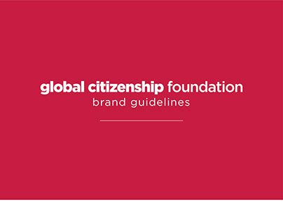 Global Citizen Foundation Brand Guidelines