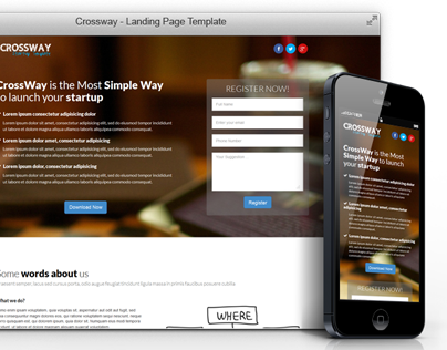 Crossway - Startup Landing Page Template 