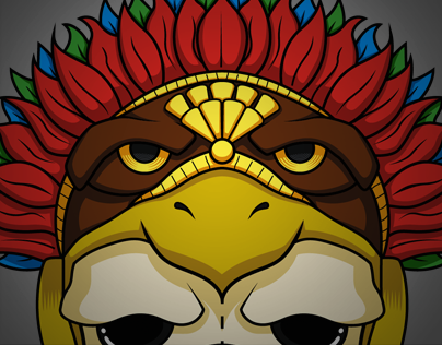 Calavera Guerrero Águila Azteca