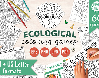 Ecological coloring games and activities for kids