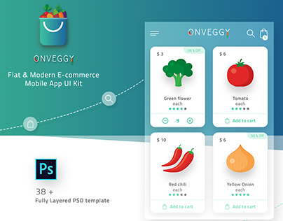 On Veggy - Multipurpose E-commerce App UI Kit