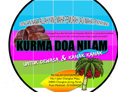 Packaging for kurma and kismis bottle