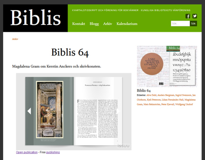 Webbplats åt Föreningen Biblis