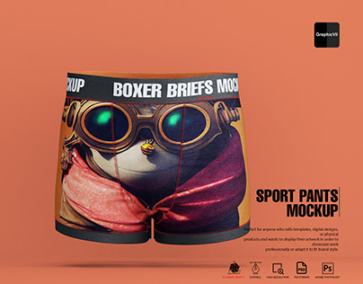 Boxer Briefs for Mans Mockup